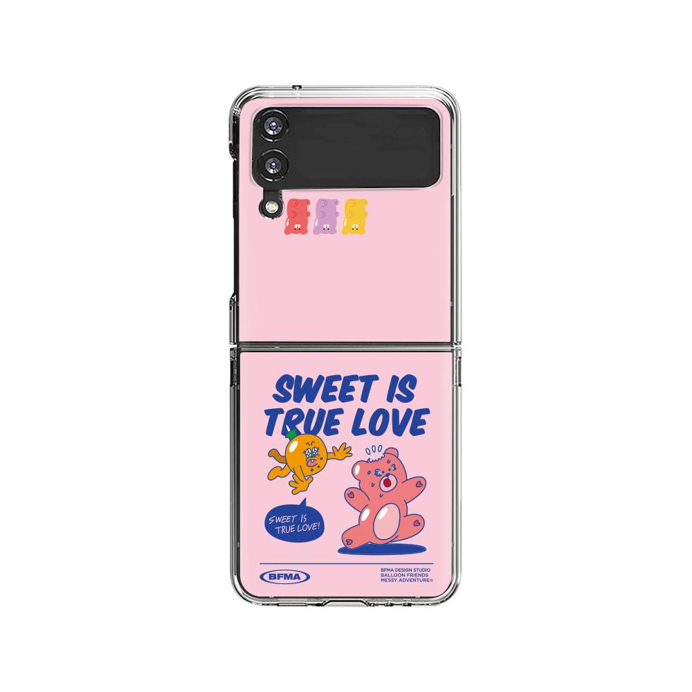 갤럭시 Z플립 젤하드 폰케이스 SWEET IS TRUE LOVE
