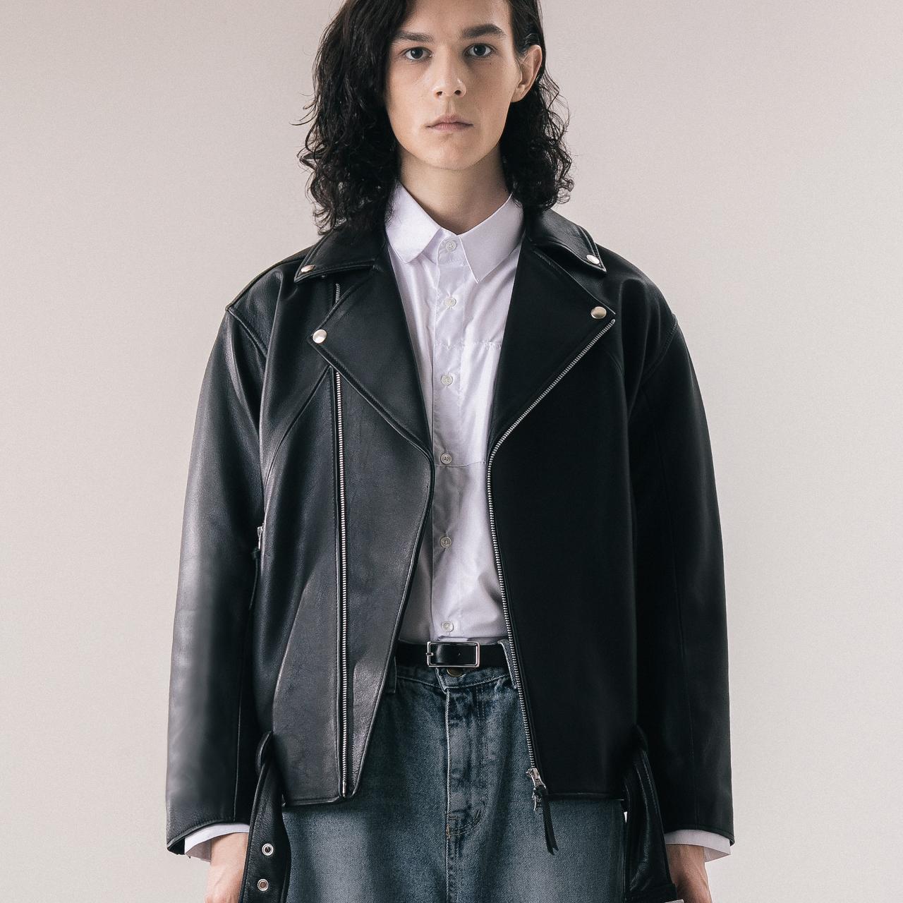 LAMBSKIN OVERFIT RIDER JACKET-man