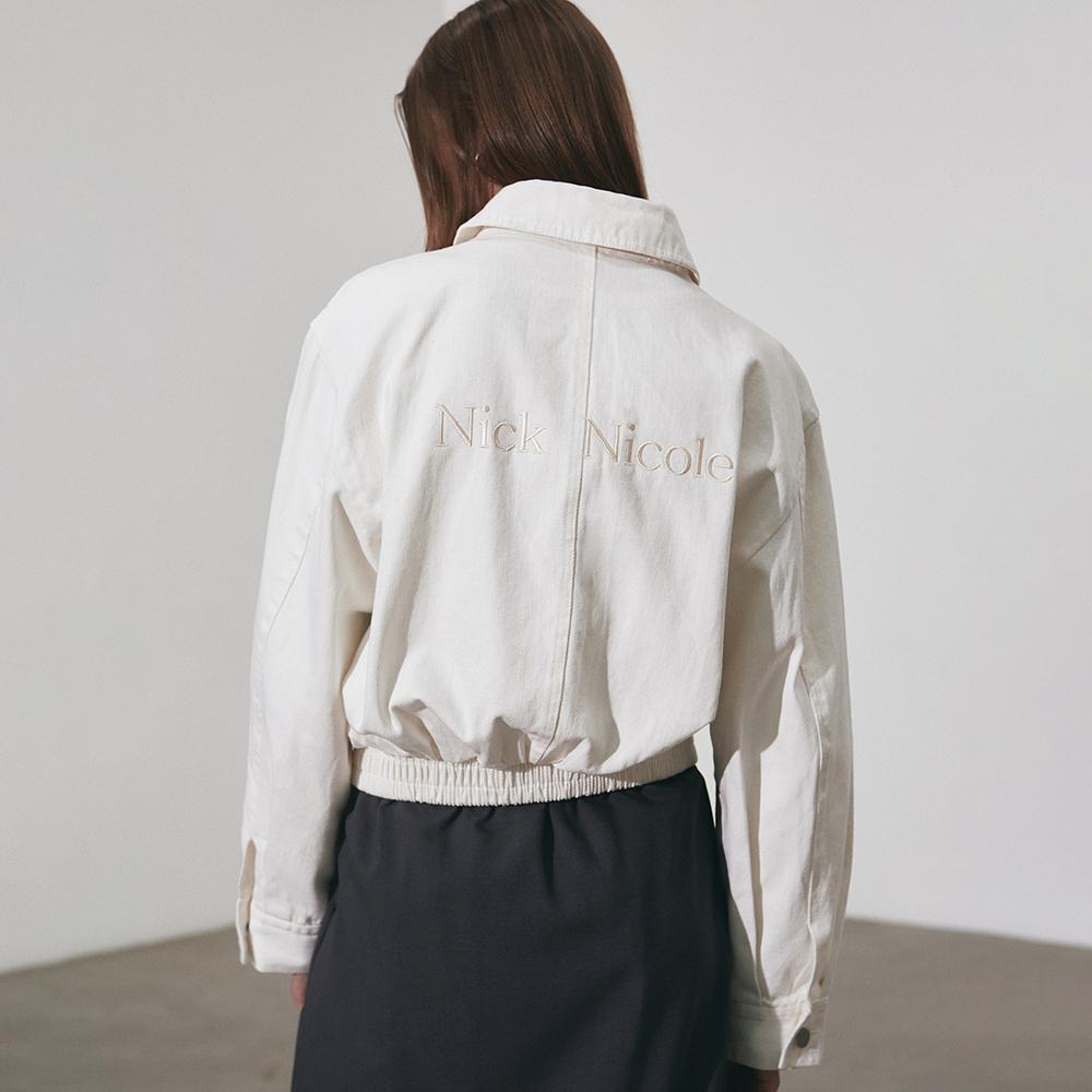NICOLE WASHED DENIM BLOUSON_CREAM