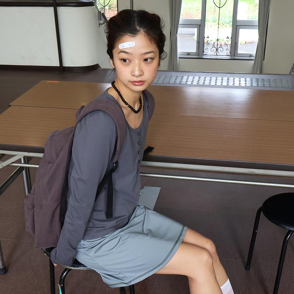 Twine Mini Skirt Deep Gray