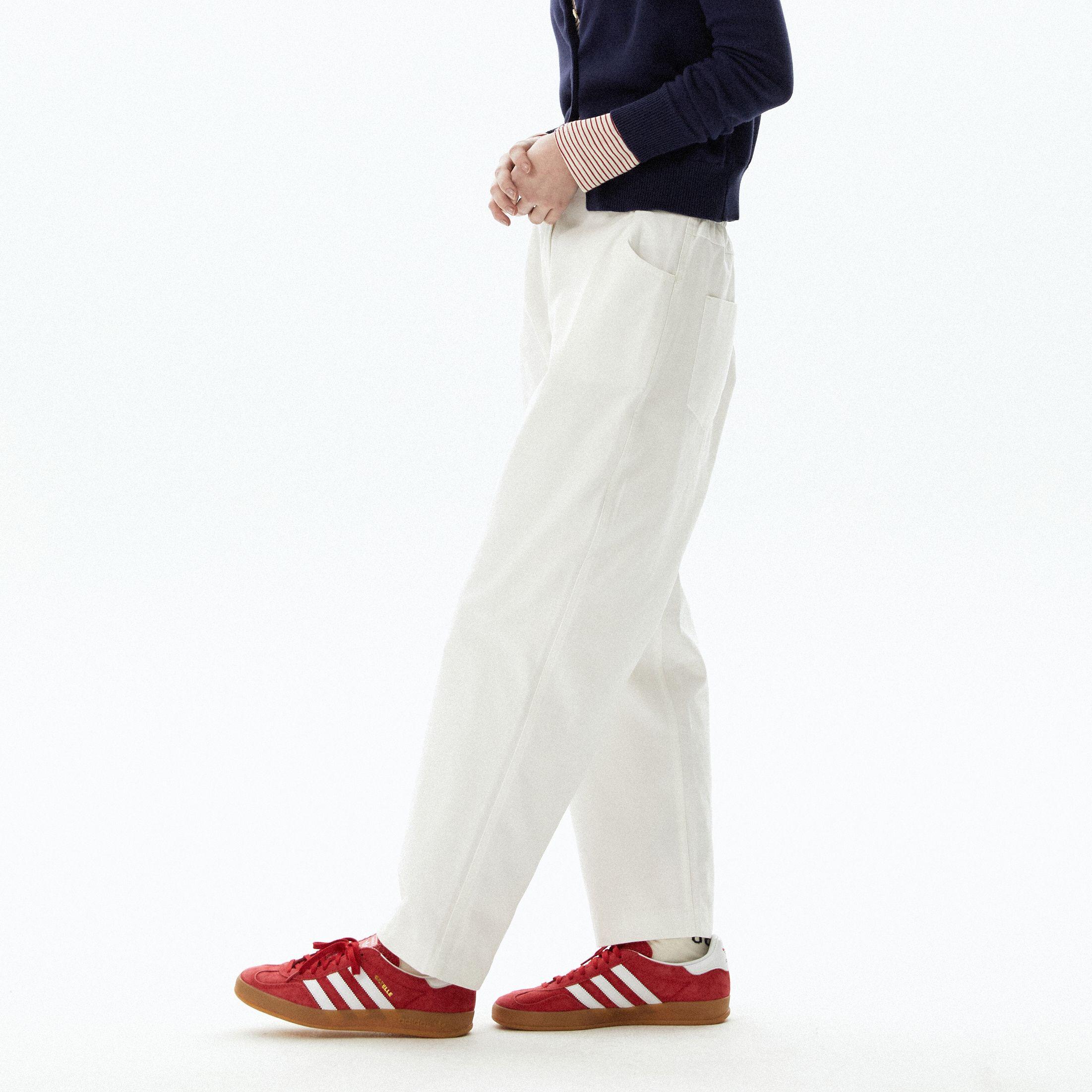 Cotton Hidden Banding Pants (Ivory)