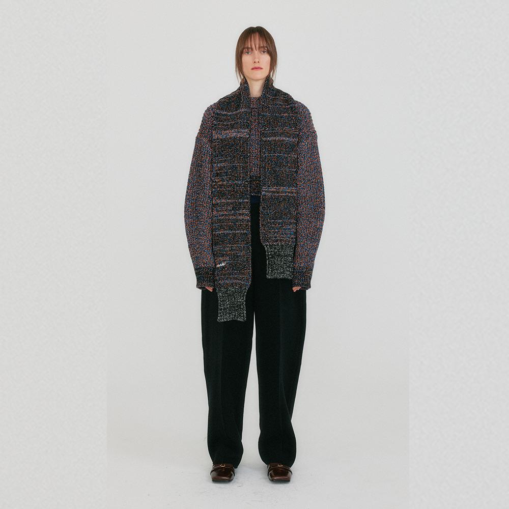 ZESTFUL Tapered Volume Knit Pants - Black