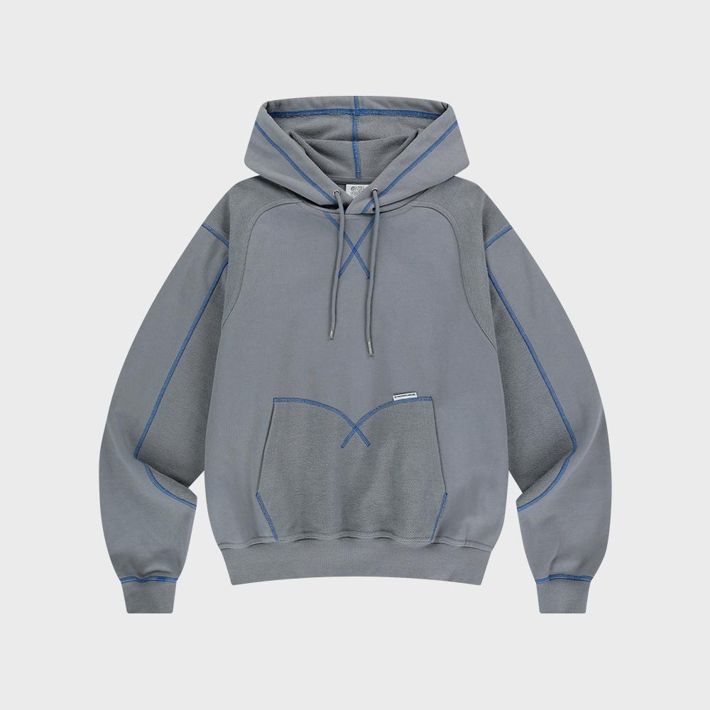 CUT-OFF HOODIE GREY