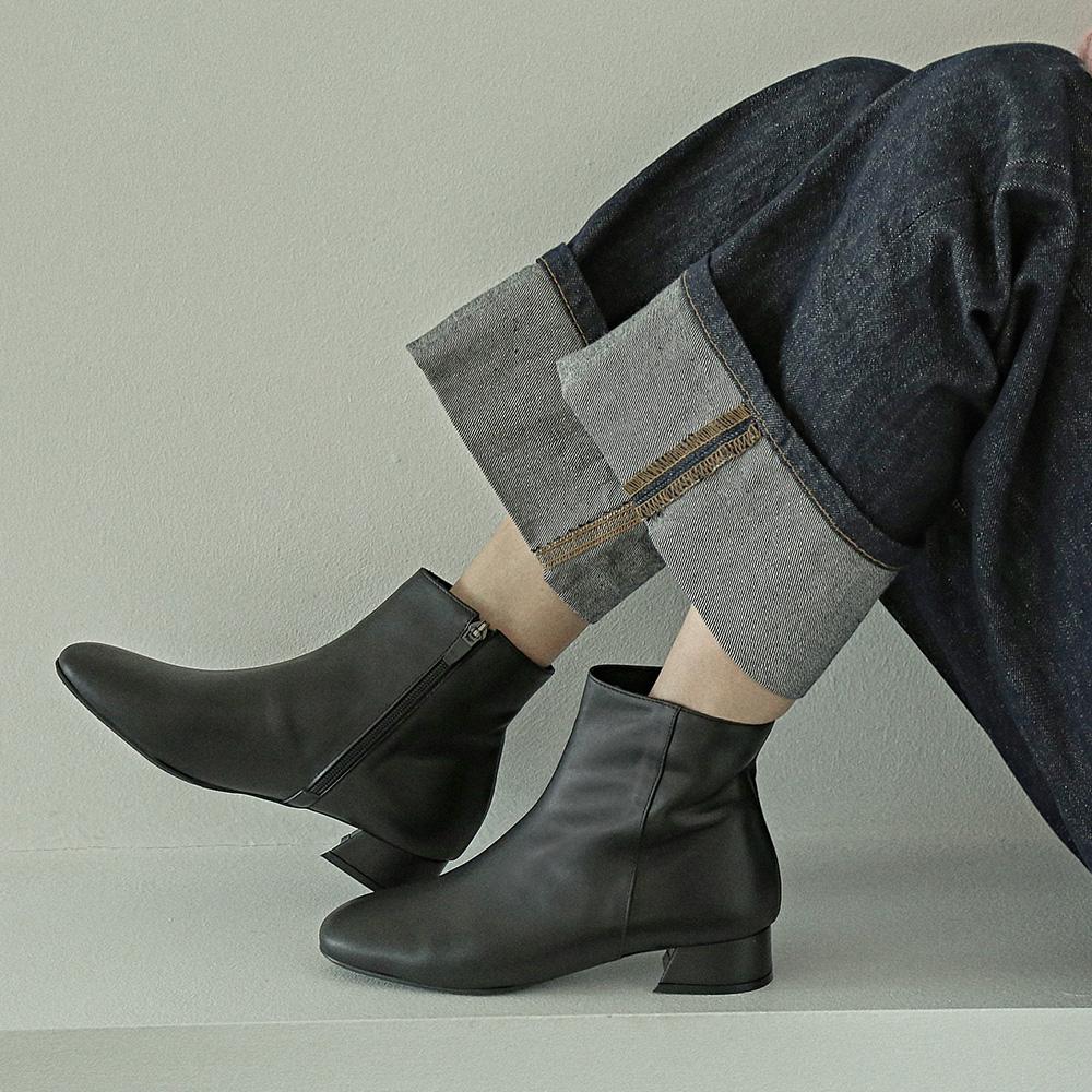 Simple Round Ankle Boots 3cm