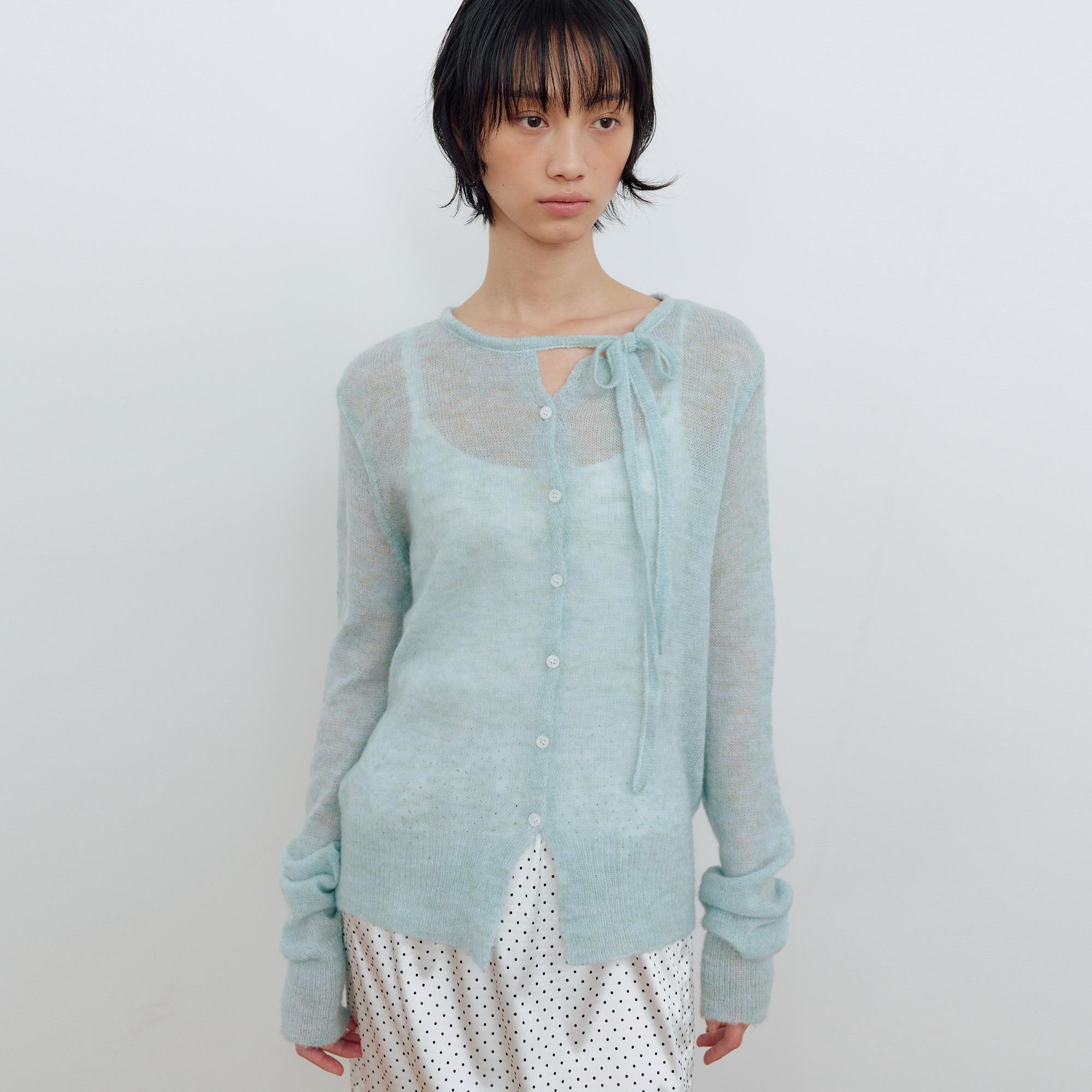 STRING CARDIGAN_MINT