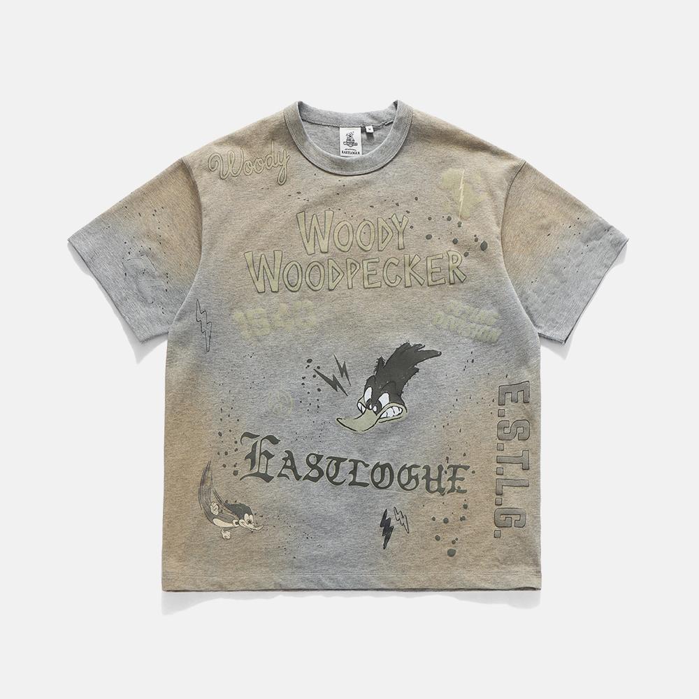 VINTAGE WOODY DOODLE T-SHIRT / MELANGE GREY