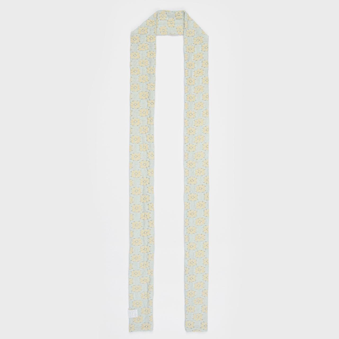 FLORAL LACE LONG SCARF (MINT MIX)
