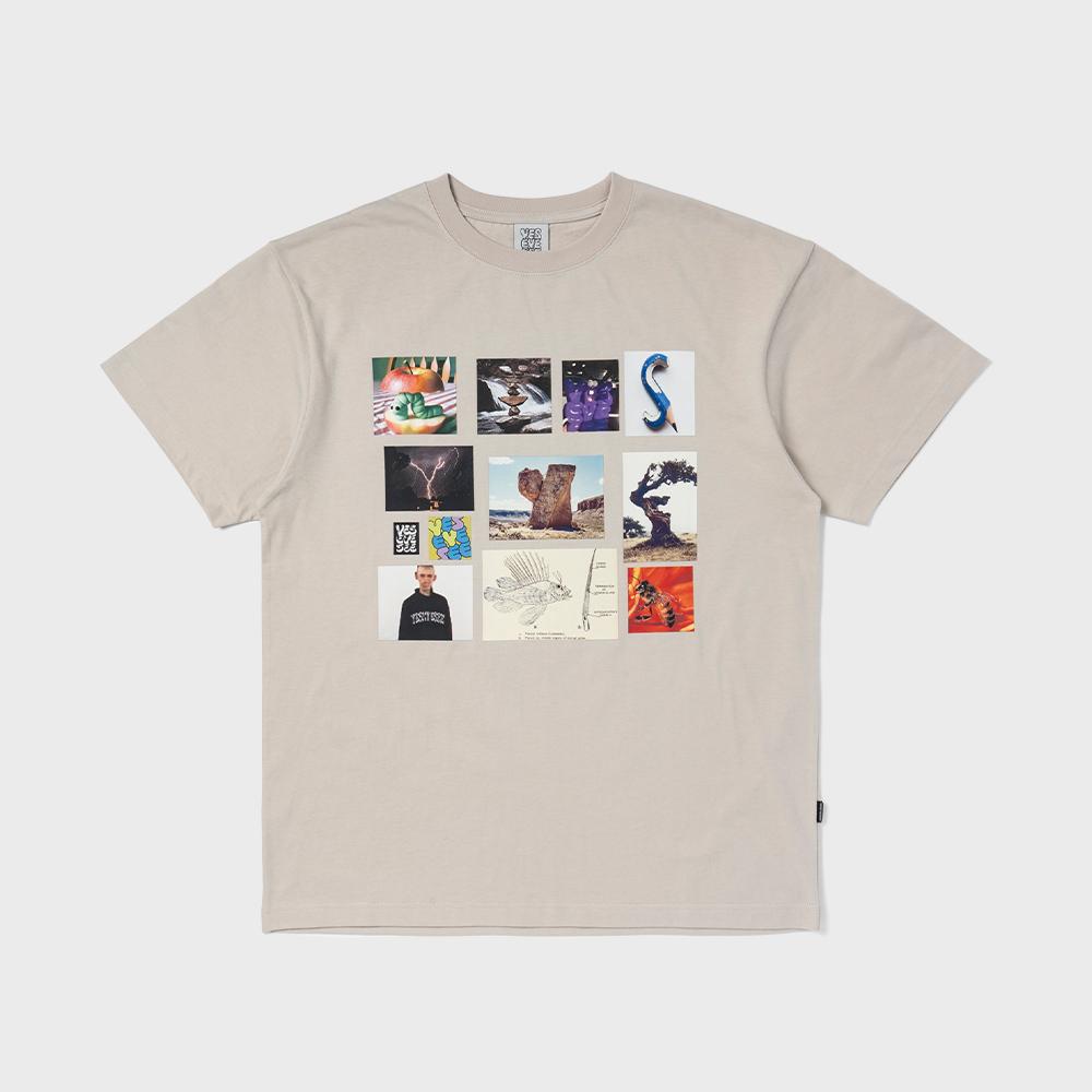 Y.E.S Grid Tee Ecru