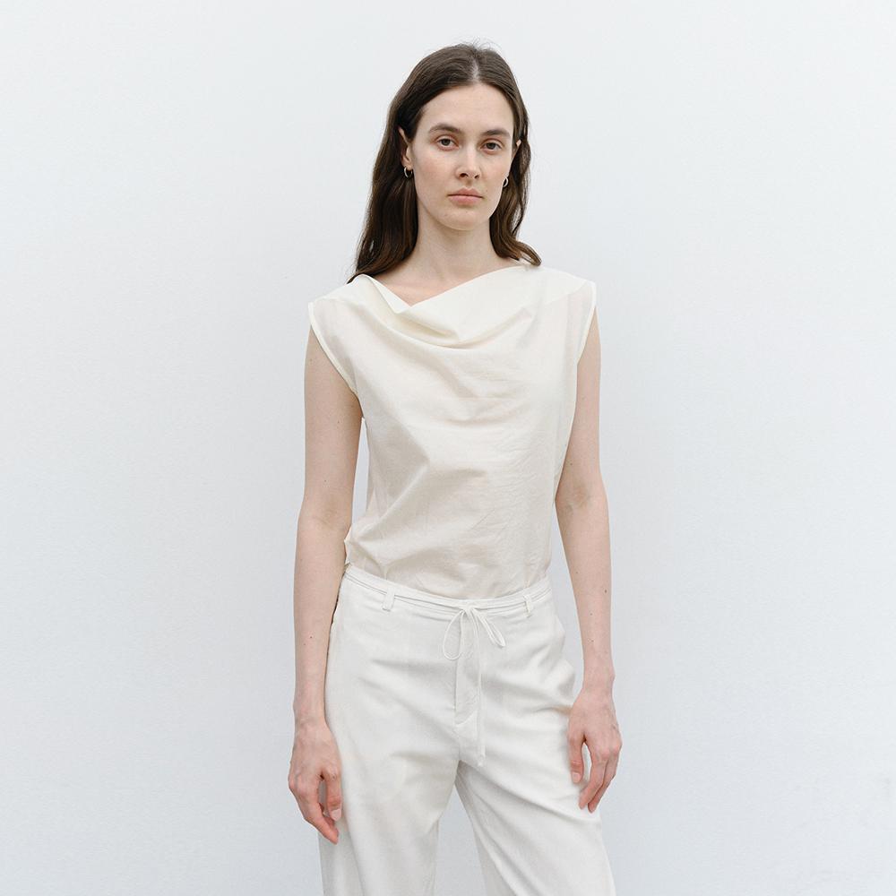 Float Drape Top in Cream