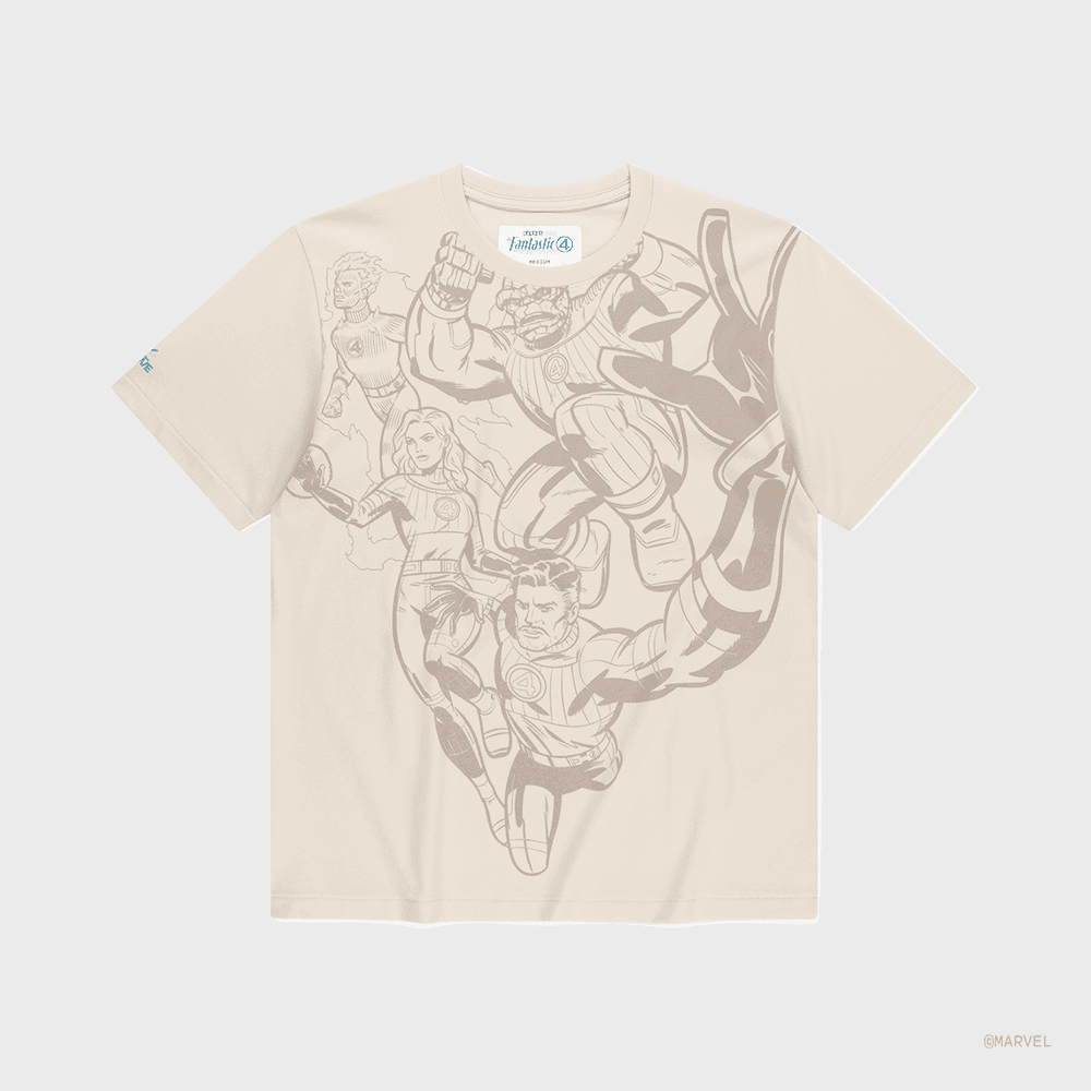 The Fantastic Four Comic Tee Oatmeal