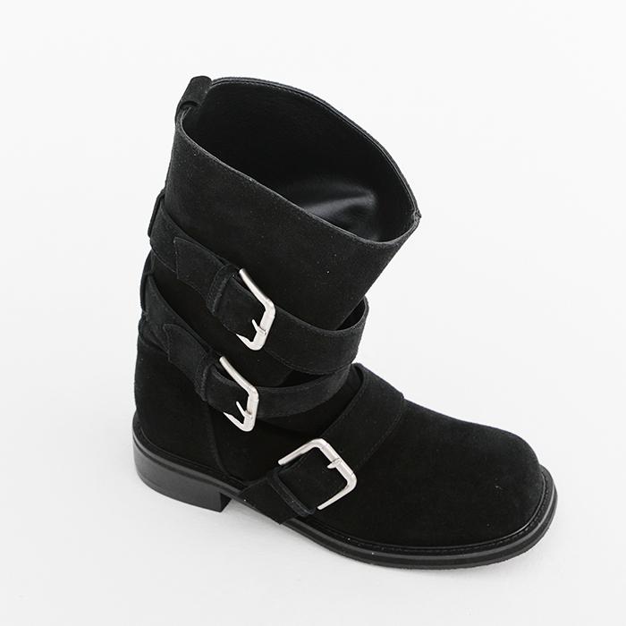 Stera Belted Mid Boots / Black