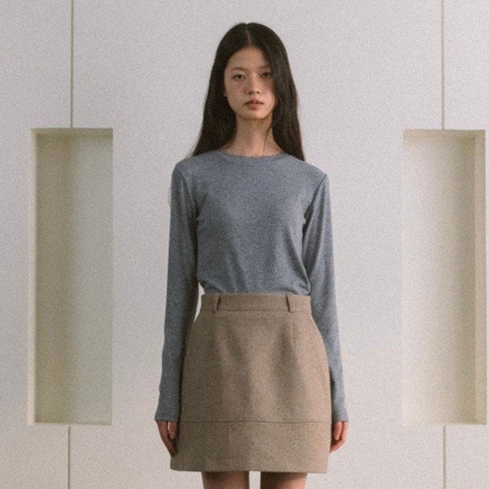 Wool Round T-Shirt (Melange)