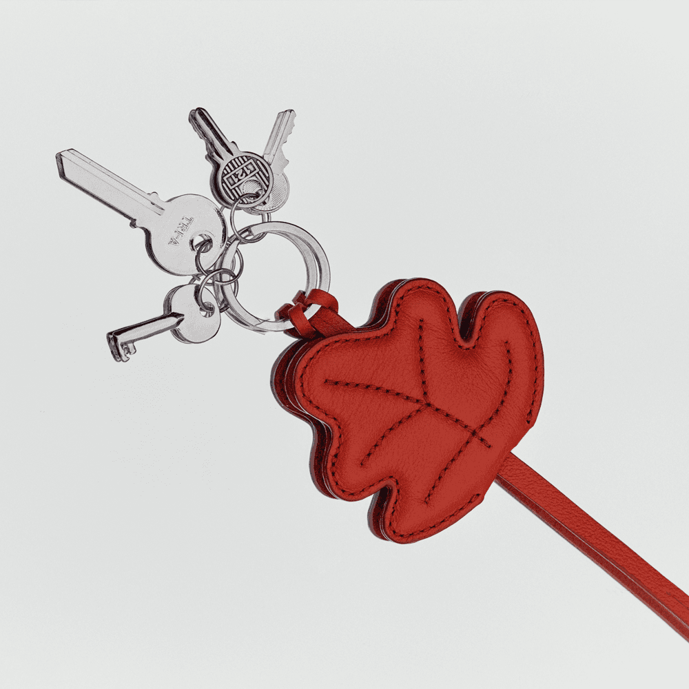 MAPLE LEAF BAG CHARM _ VERMILLION (Limited Color Edition)