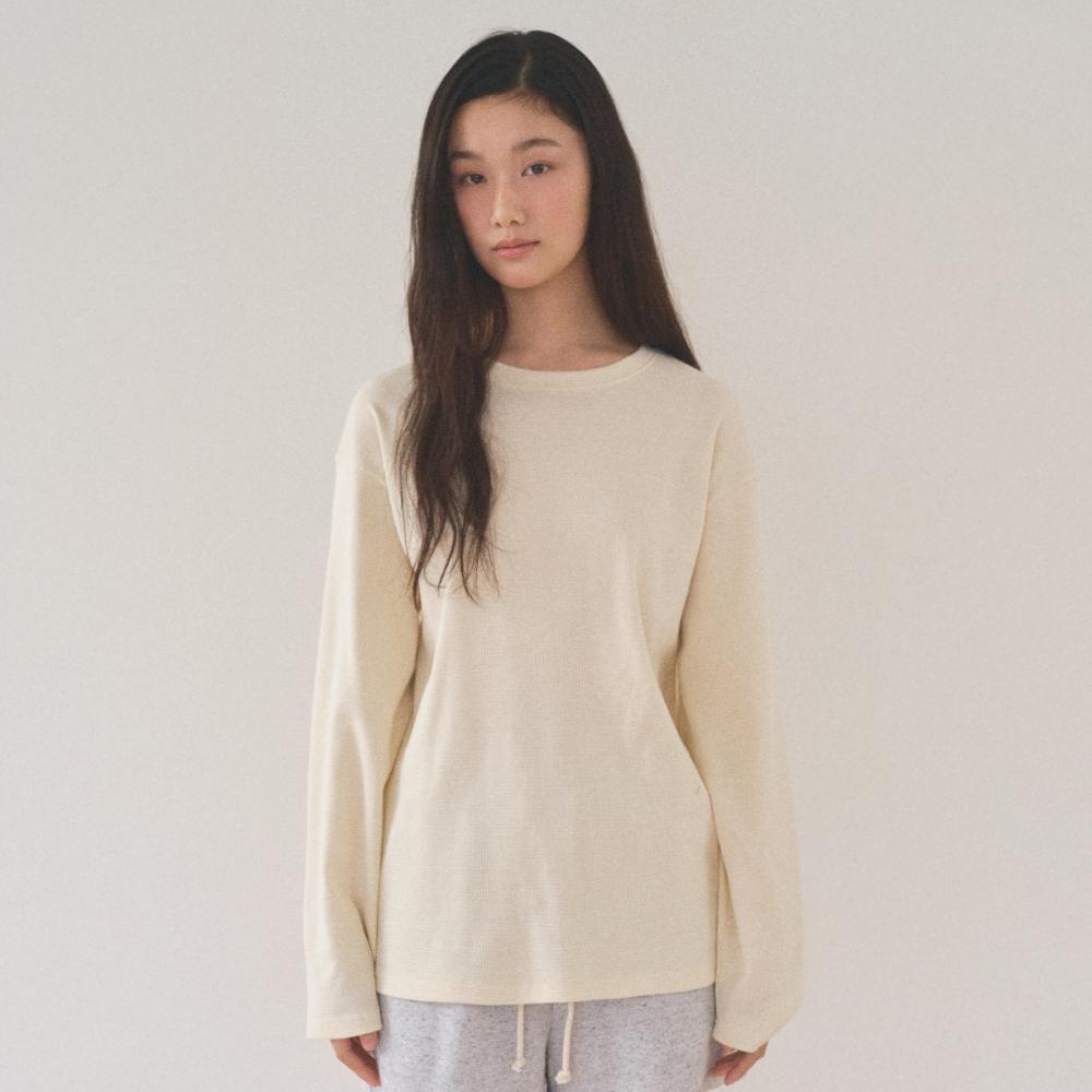 CROFFLE OVER FIT TEE_CREAMY LEMON