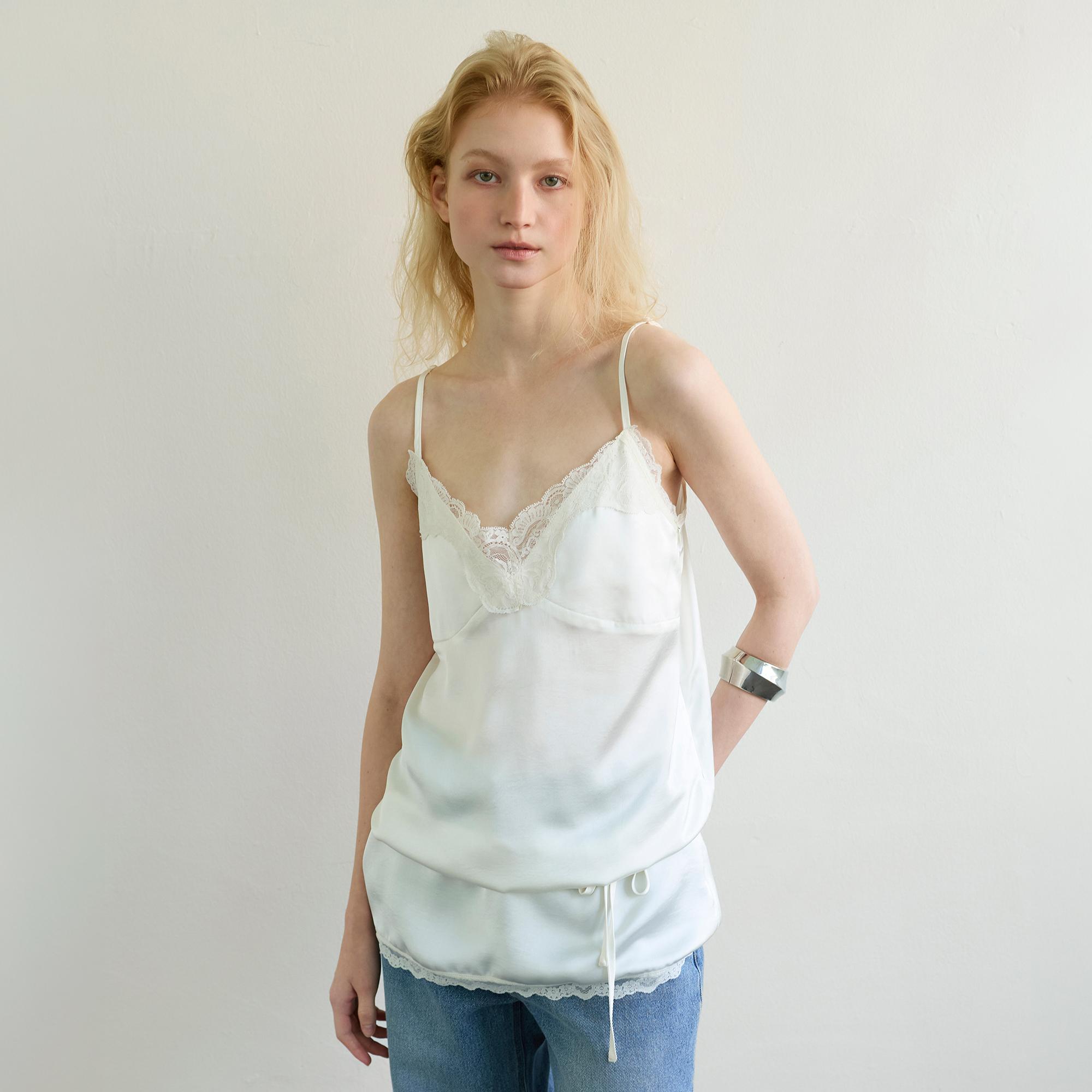 LACE SLIP MINI DRESS - IVORY