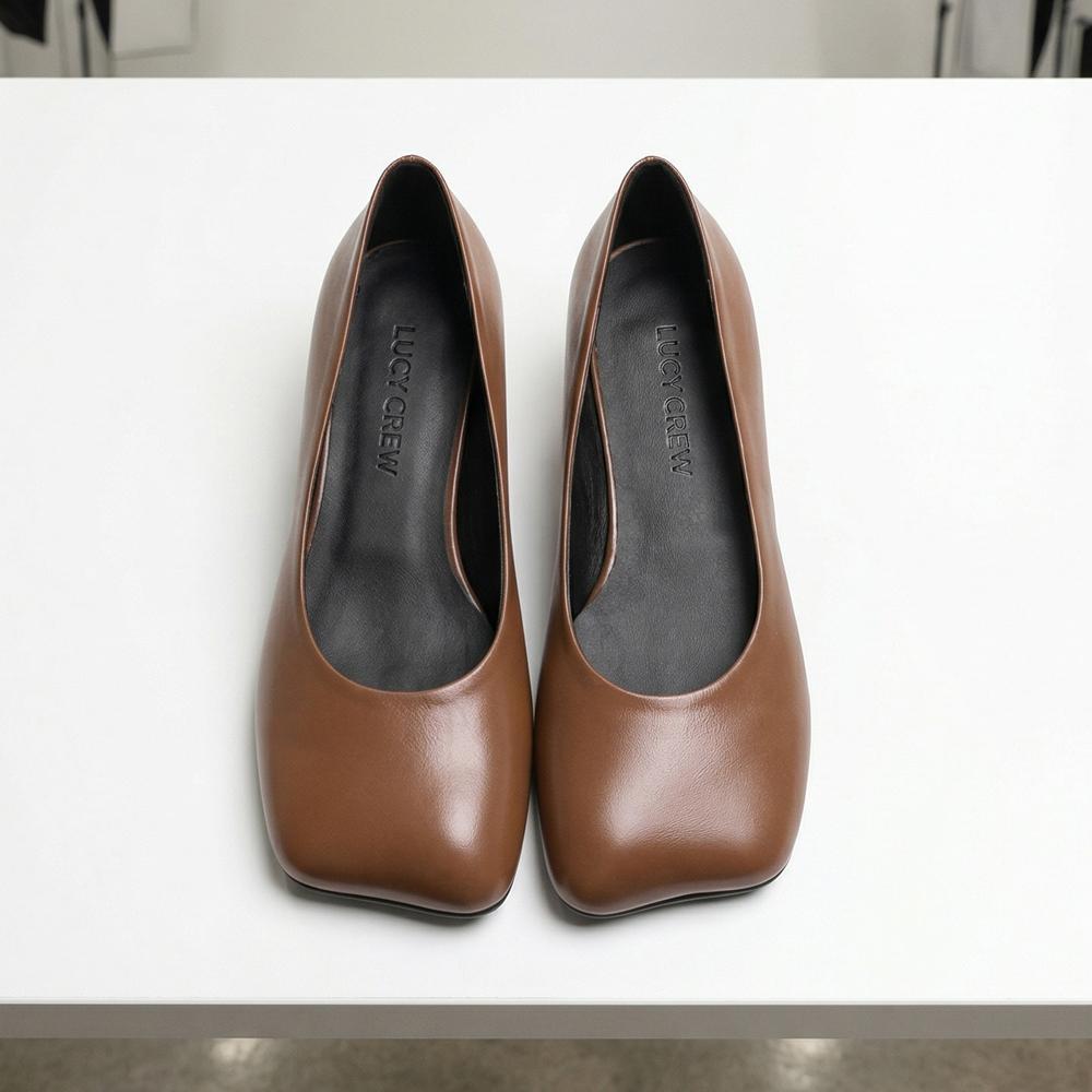 커브드 스퀘어 플랫 슈즈 LC700_2cm
