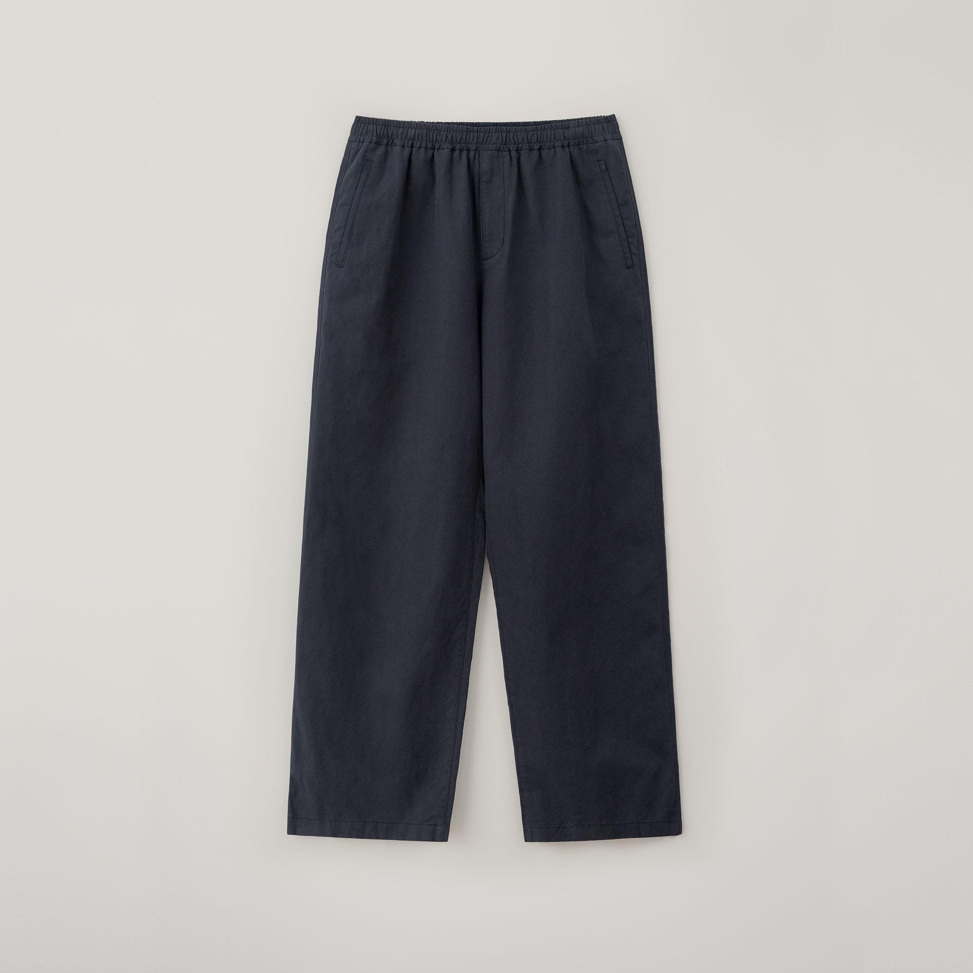 RUSTIC RAMIE BANDING PANTS_NAVY