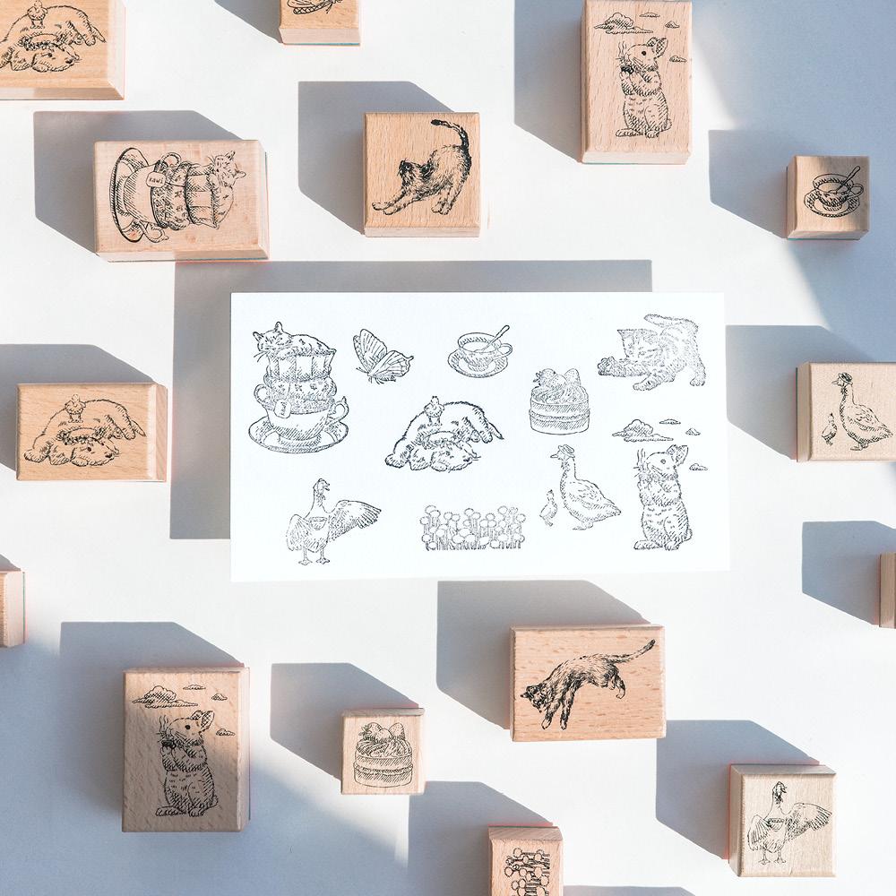 Wood rubber stamp : First time (10 Designs) 우드 스탬프