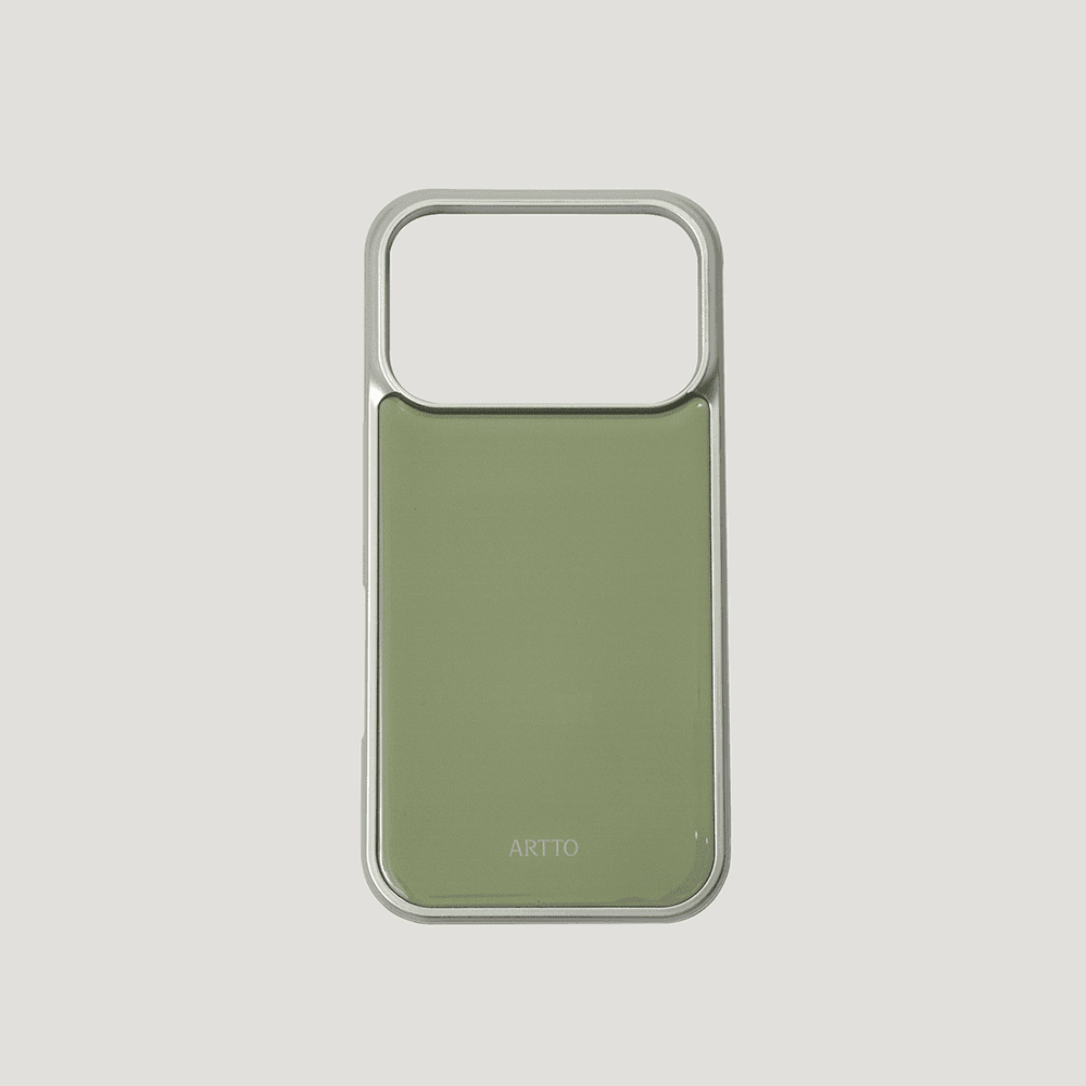 Silver Phone Case_Match Green