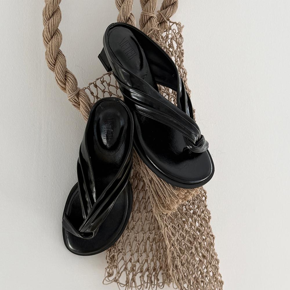 me614 Audrey twist strap fli-flap slipper heel 오드리 꼬임스트랩 쪼리 슬리퍼힐