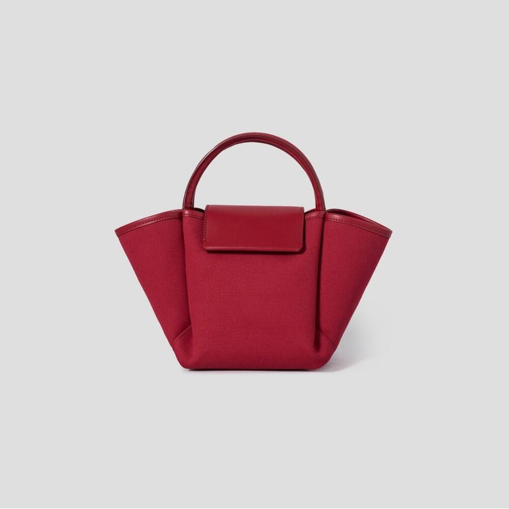 Less Bag_1 캔버스 스몰 토트백 - 레드 (BE63D3M876)