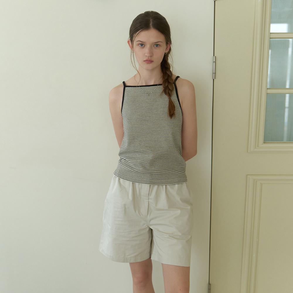 Grin stripe sleeveless (oatmeal)