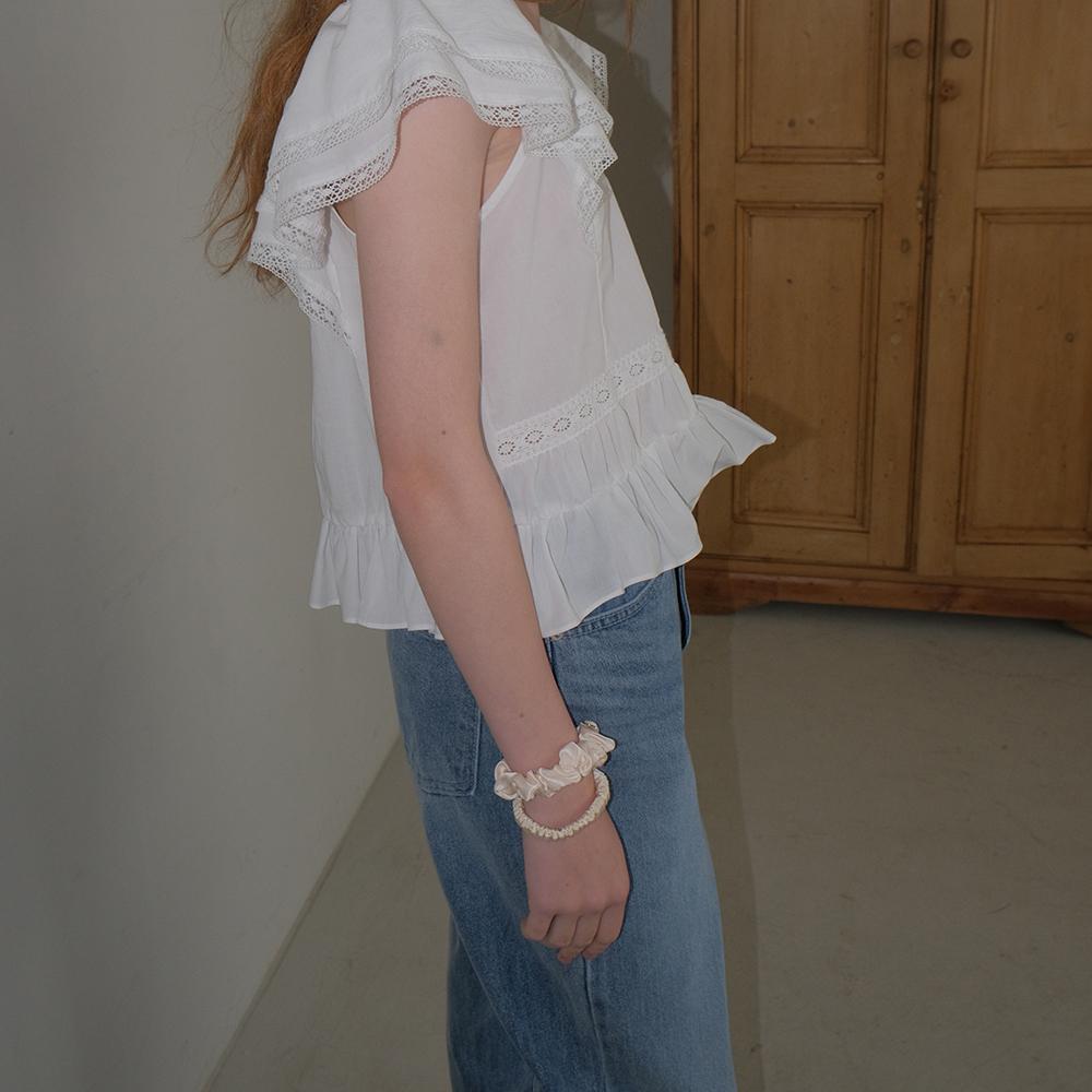 SILK SCRUNCHIE SET_실크스크런치_(ivory)
