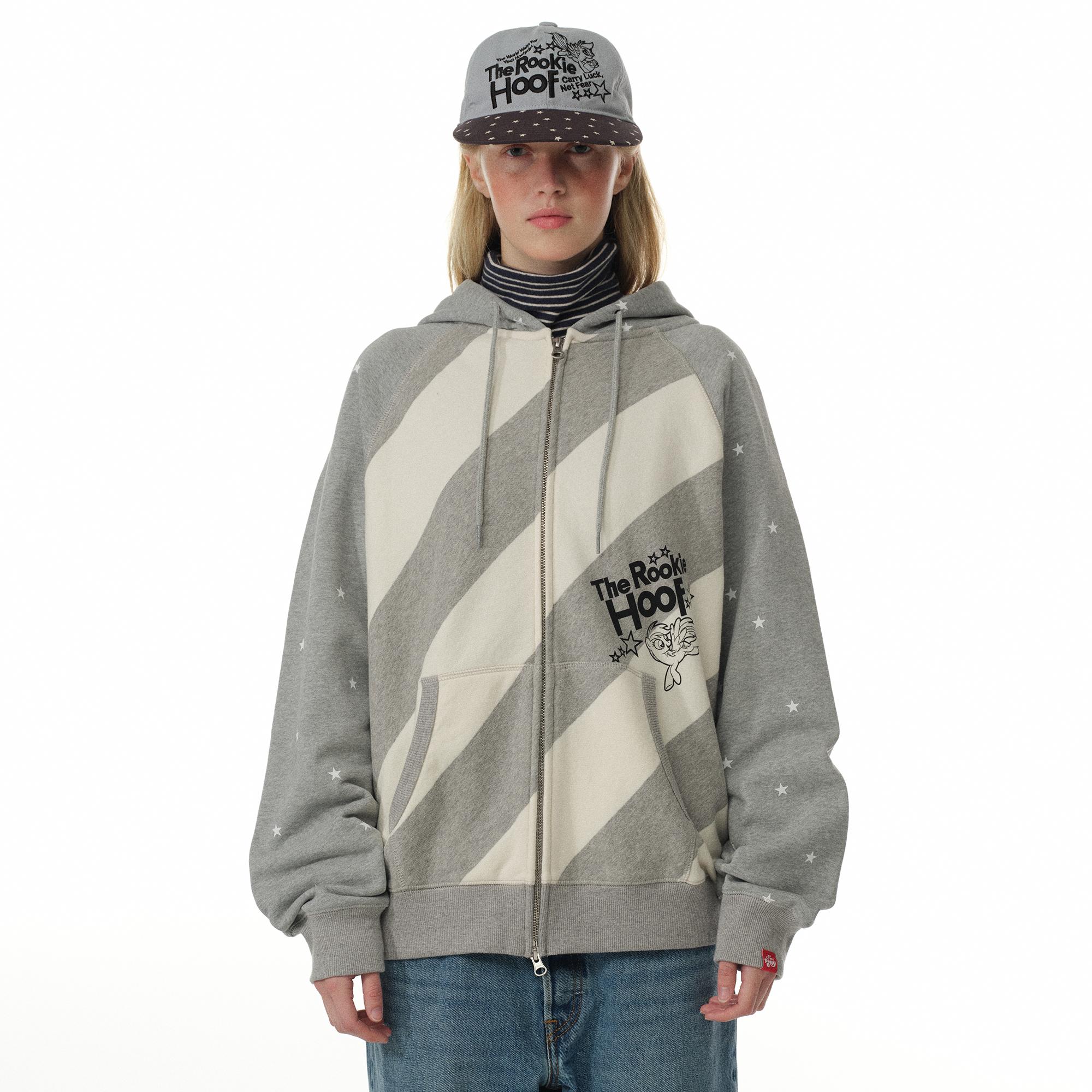 TEKET X MLP Lucky Pony Zip-Up Hoodie Melange Gray
