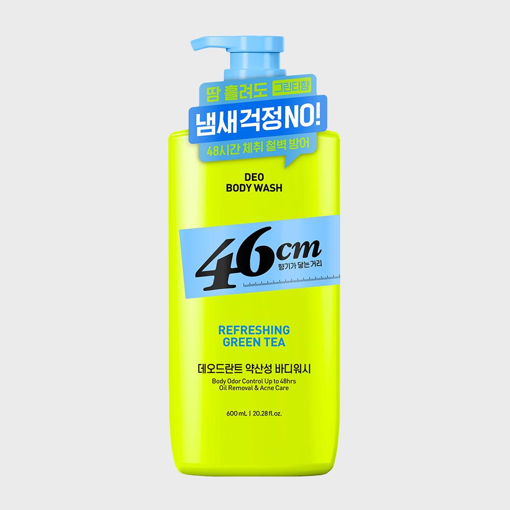 46cm 체취솔루션 약산성 데오드란트 등드름 바디워시 리프레싱 그린티향 600mlx1개
