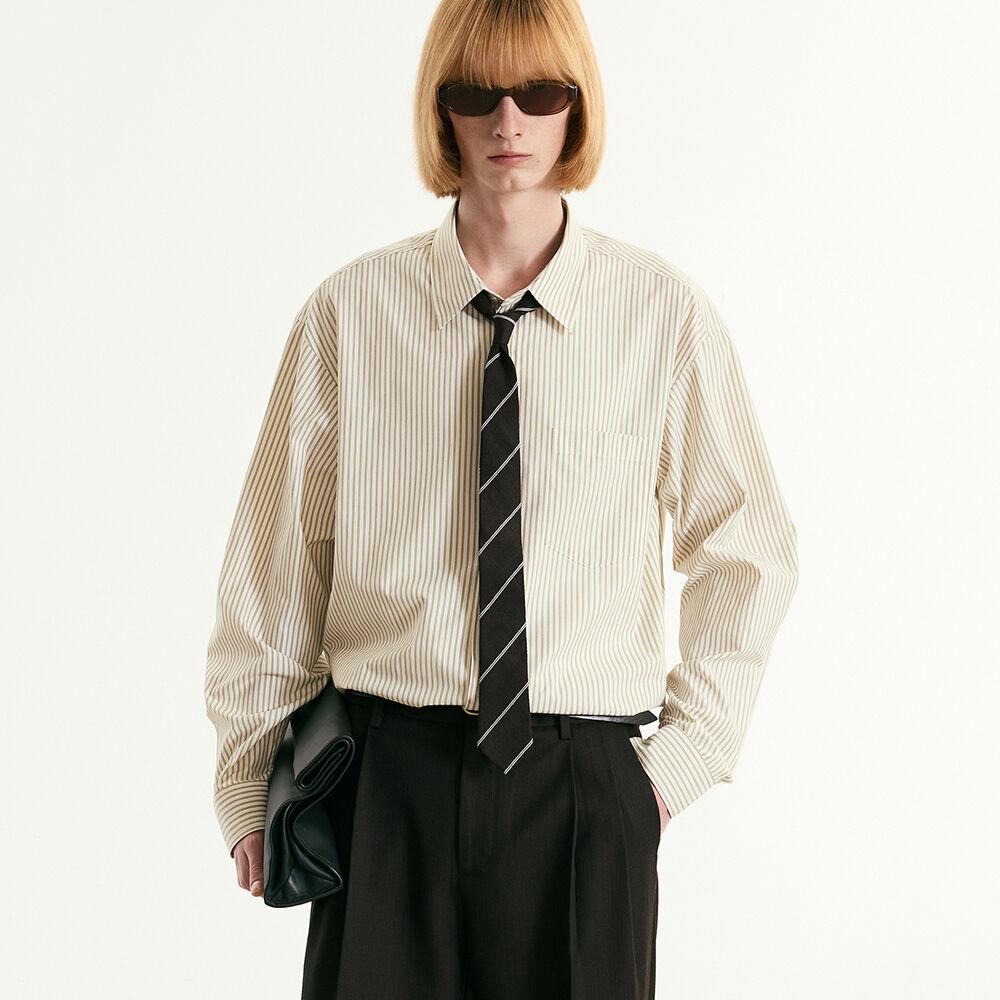 Office Stripe Shirt (Light Beige) TNSH5F105Y2