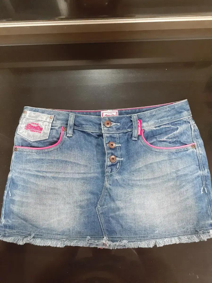 SUPERDRY 골반 미니청스커트 27사이즈