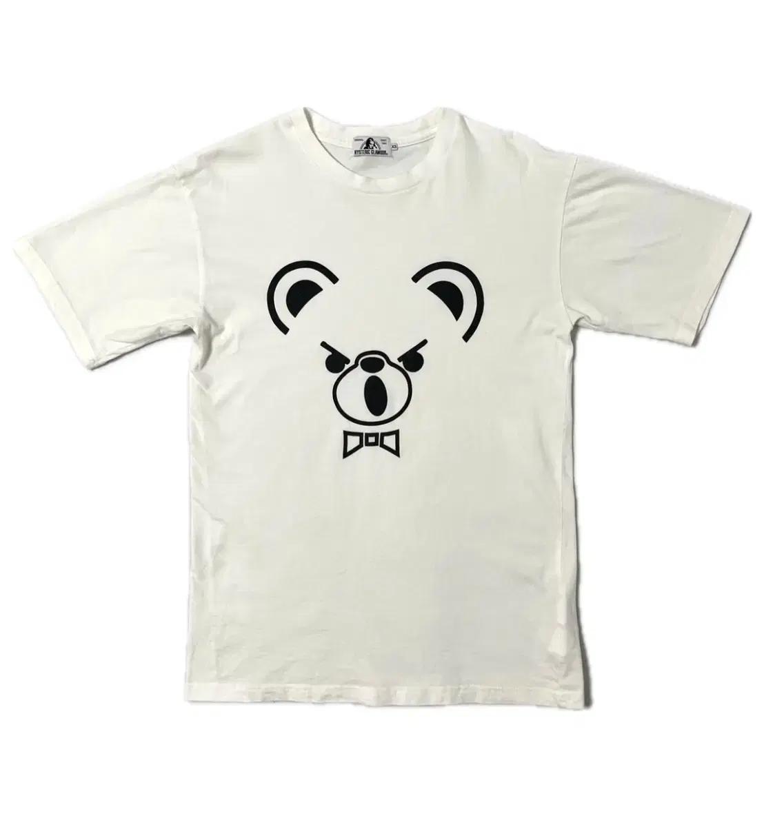 히스테릭 글래머 곰돌이 반팔 티셔츠 남성 xs