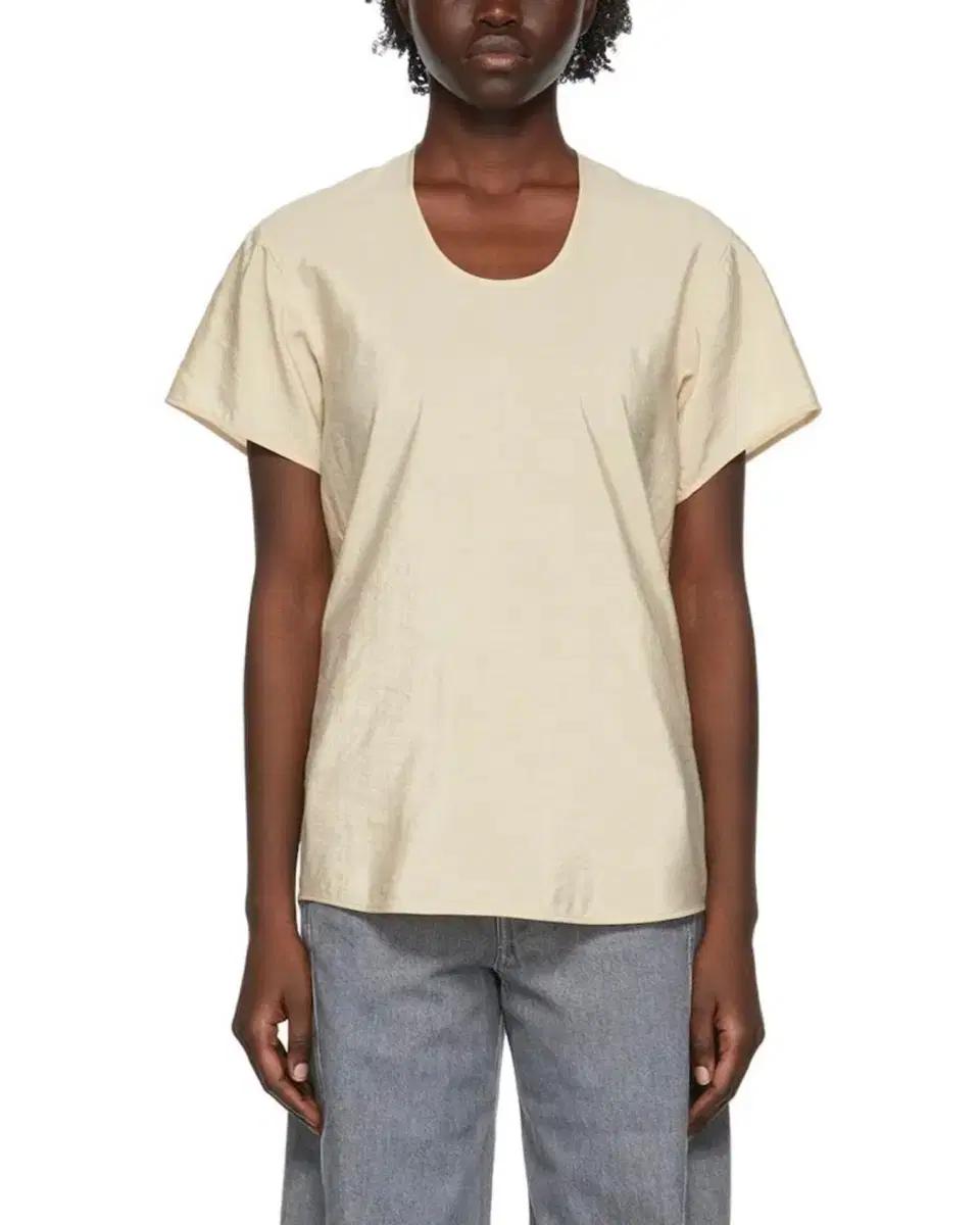 (38)르메르 숏슬리브 스쿱넥 티셔츠 블라우스 lemaire 셔츠