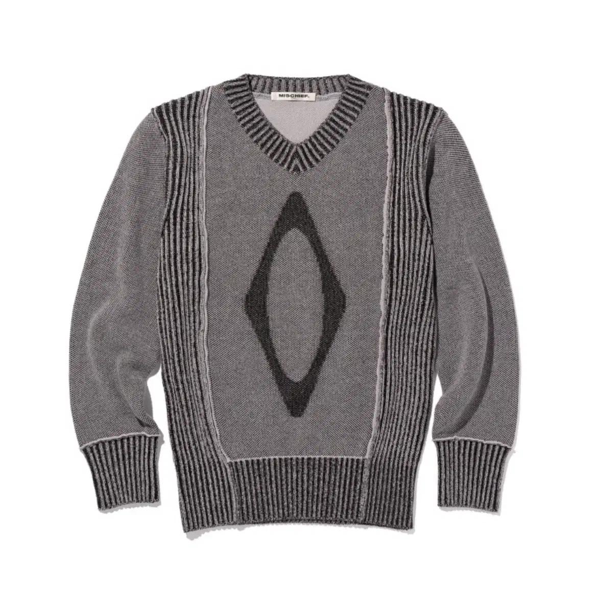 미스치프 롬버스 니트 JACQUARD KNITTED SWEATER