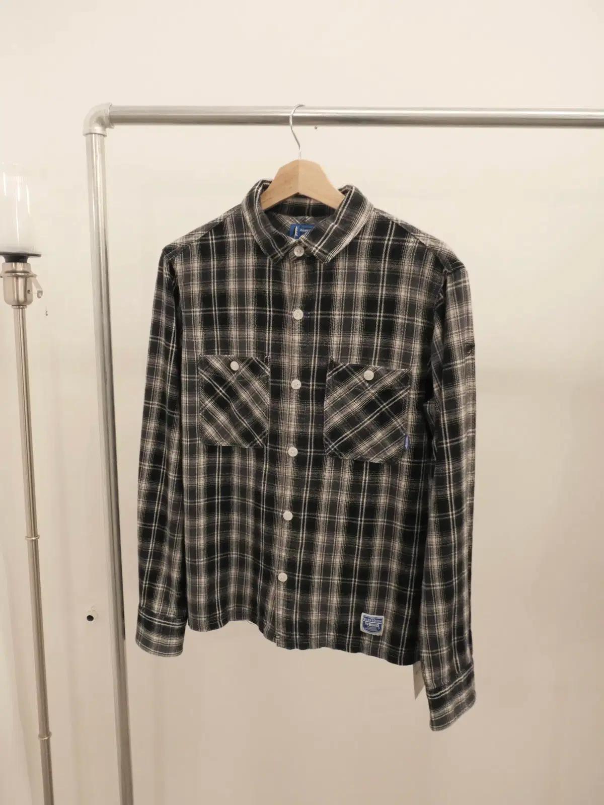 네이버후드 체크셔츠