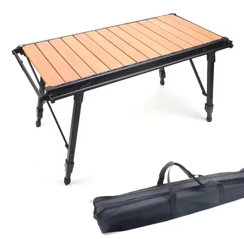 접이식 캠핑 igt 원액션 우드 테이블 폴딩 높이조절 보조 요리 테이블