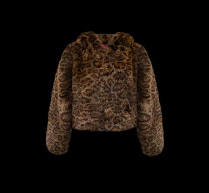 TOH Yve leopard hood fur
