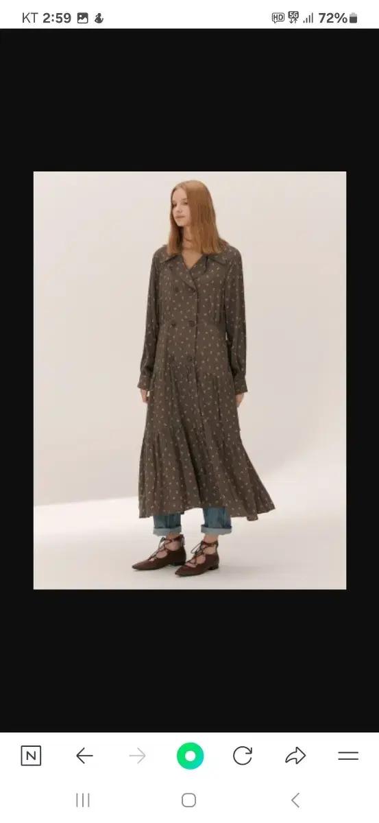 써스데이아일랜드 벨티트패턴롱원피스