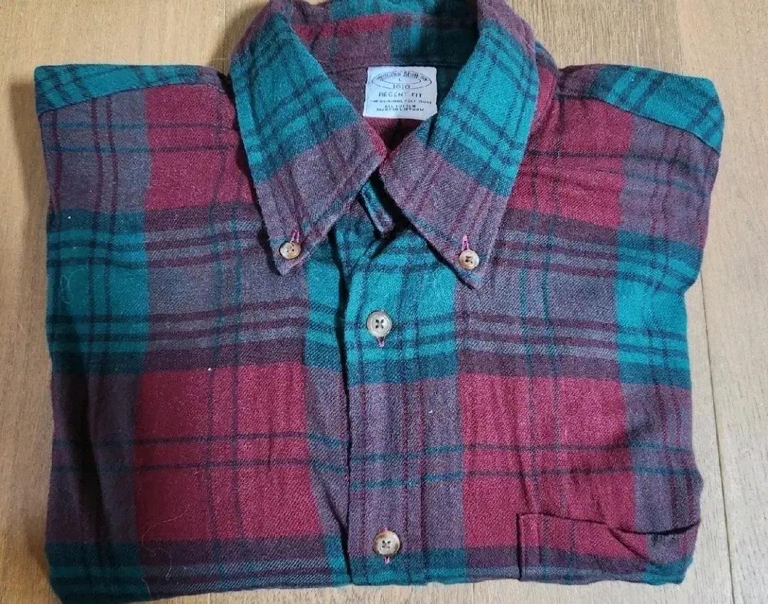 브룩스브라더스 타탄체크 셔츠 (L)