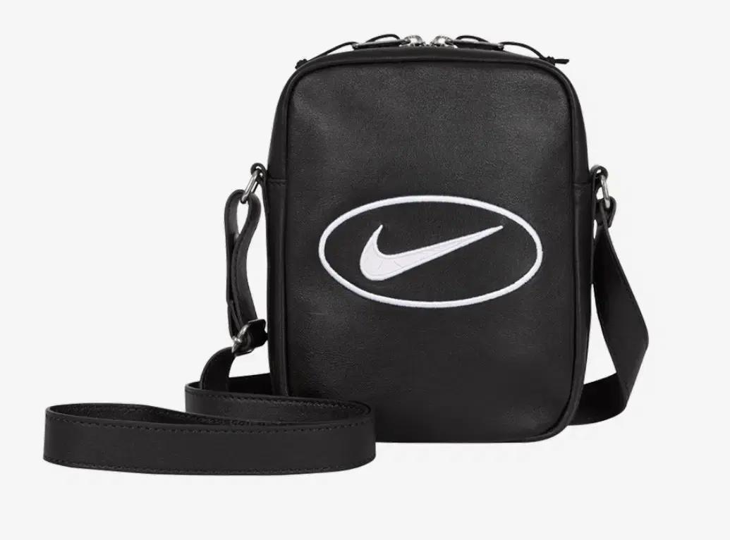 슈프림 x 나이키 레더 숄더백 블랙