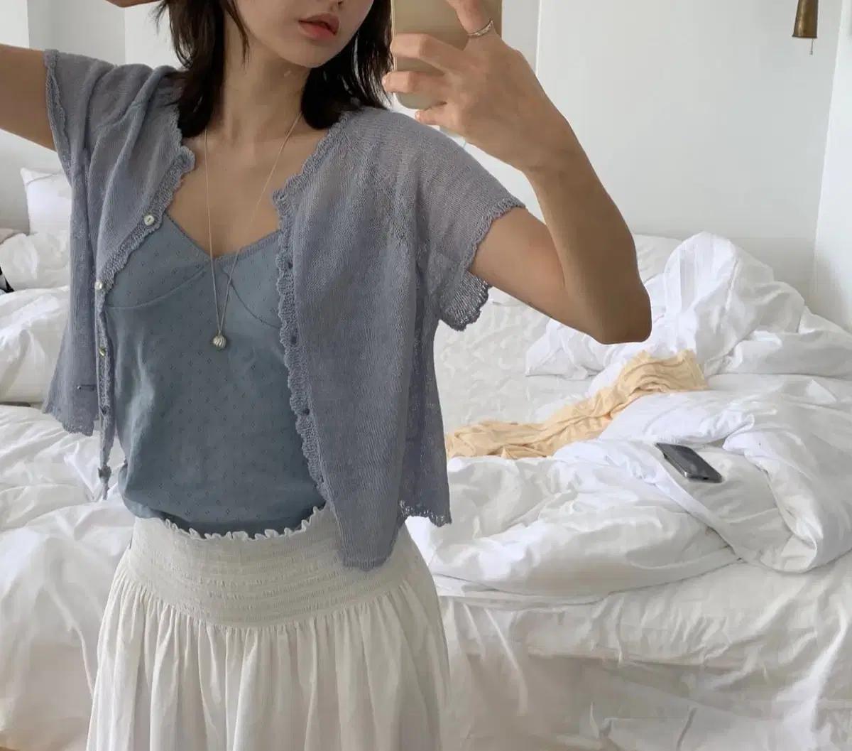 호와스 howus 마레 스카시 가디건(소프트 블루) mare scassi