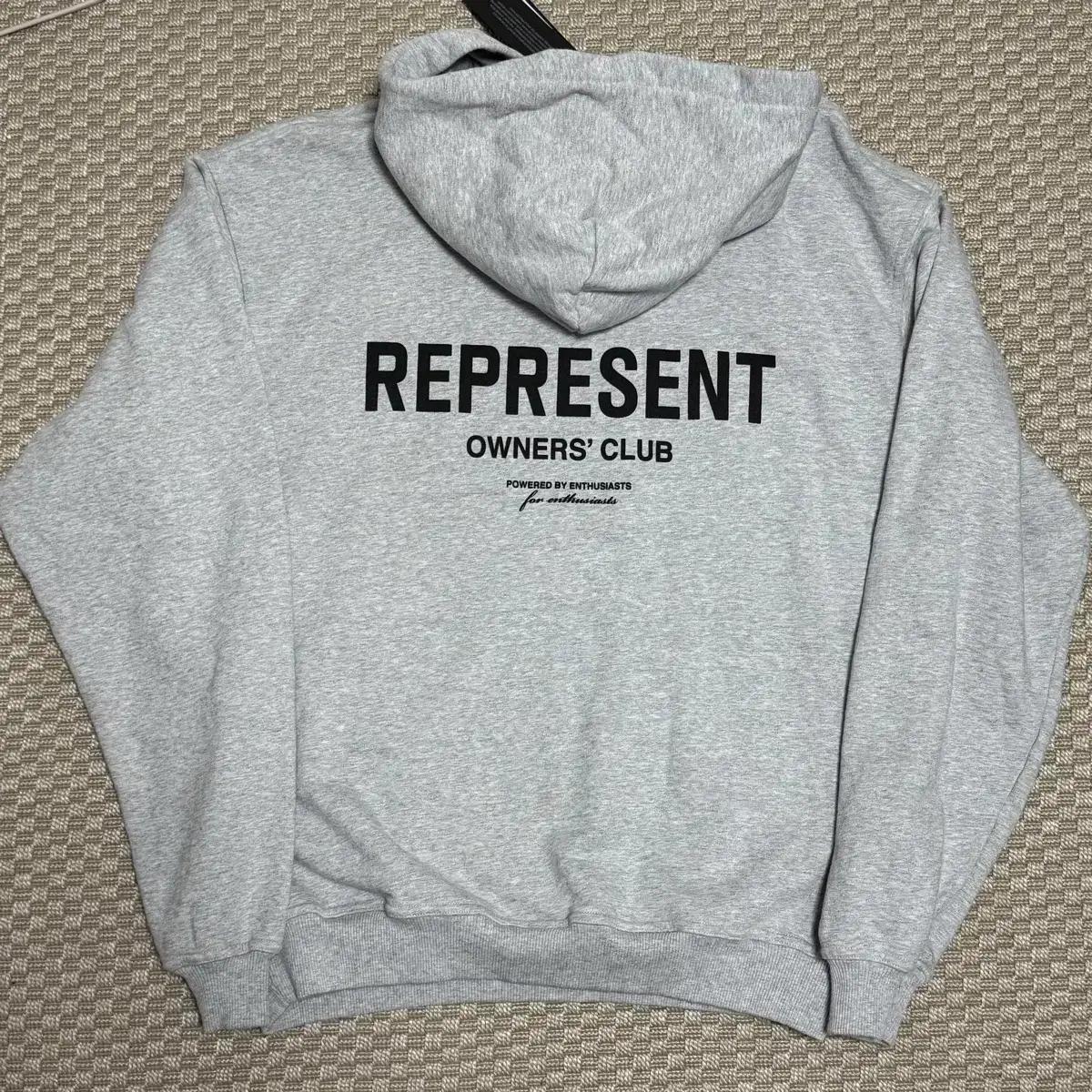 (M) 리프레젠트 오너스 클럽 후드티 그레이