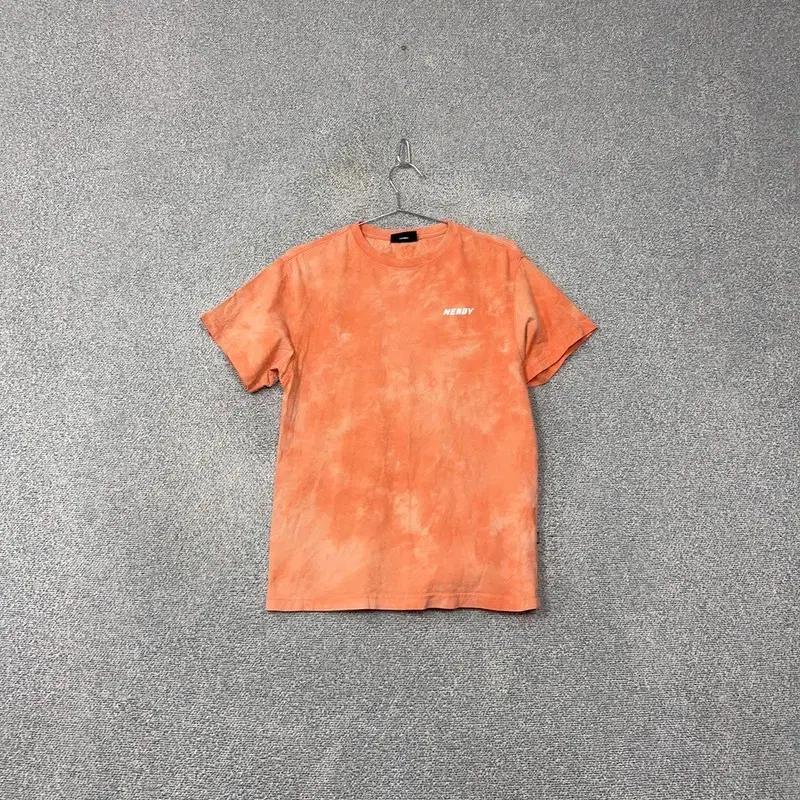 널디 코랄 로고 오렌지 타이다이 빈티지 반팔 티 XS