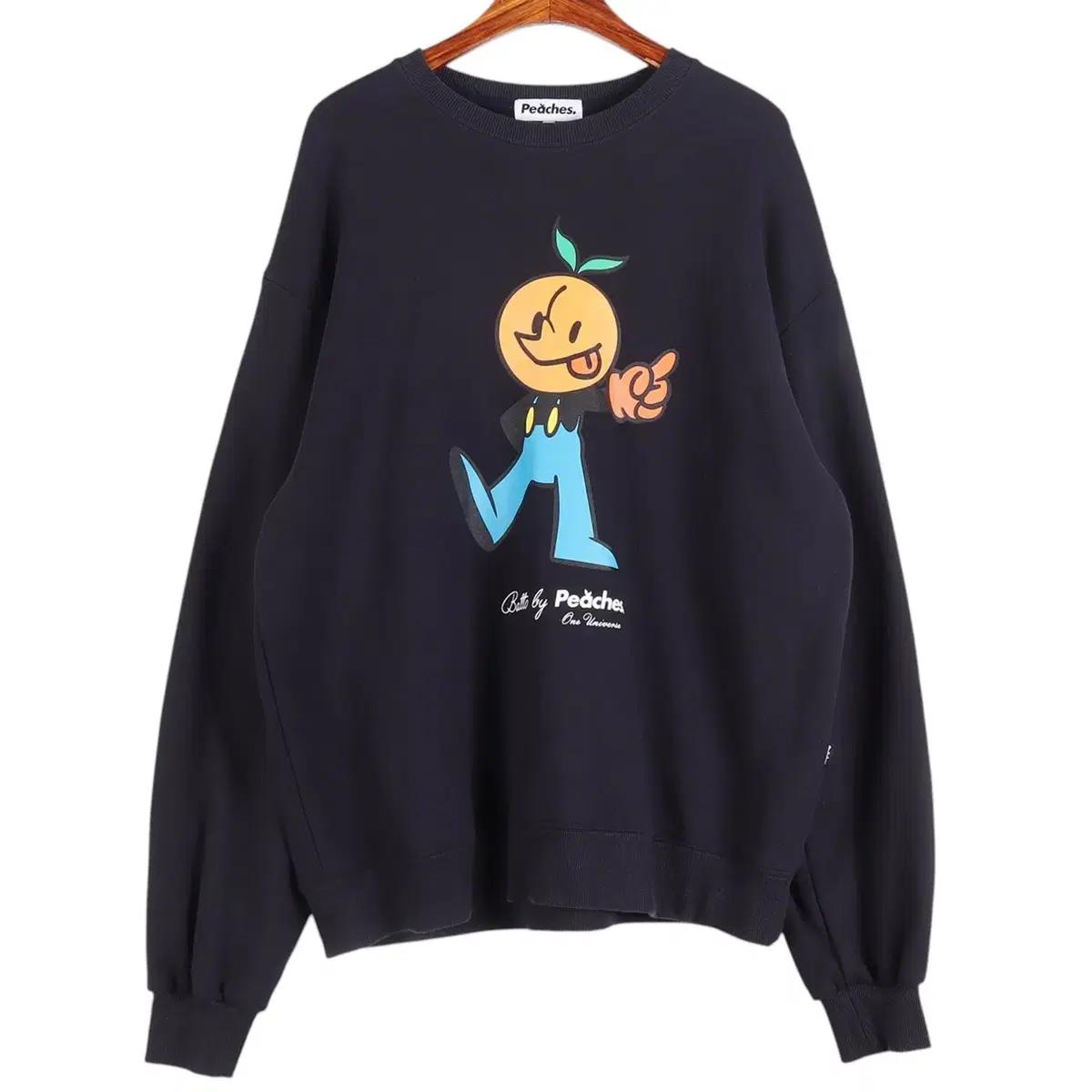 피치스 PEACHES 네이비 맨투맨 L