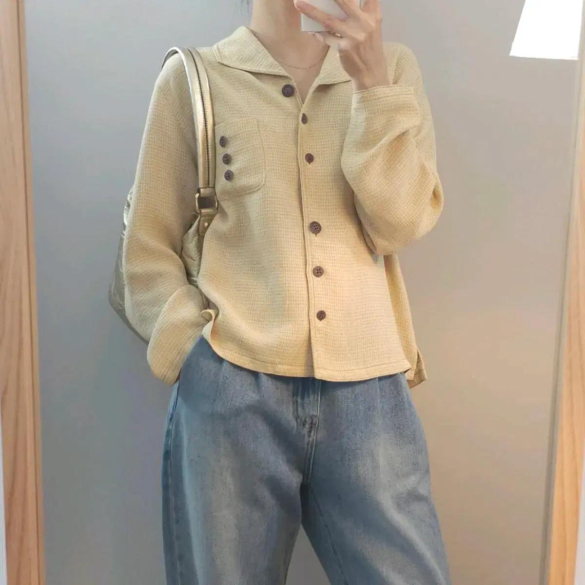 (F)FOREST 일본빈티지 여성 오픈카라 긴팔 자켓 J19M2524