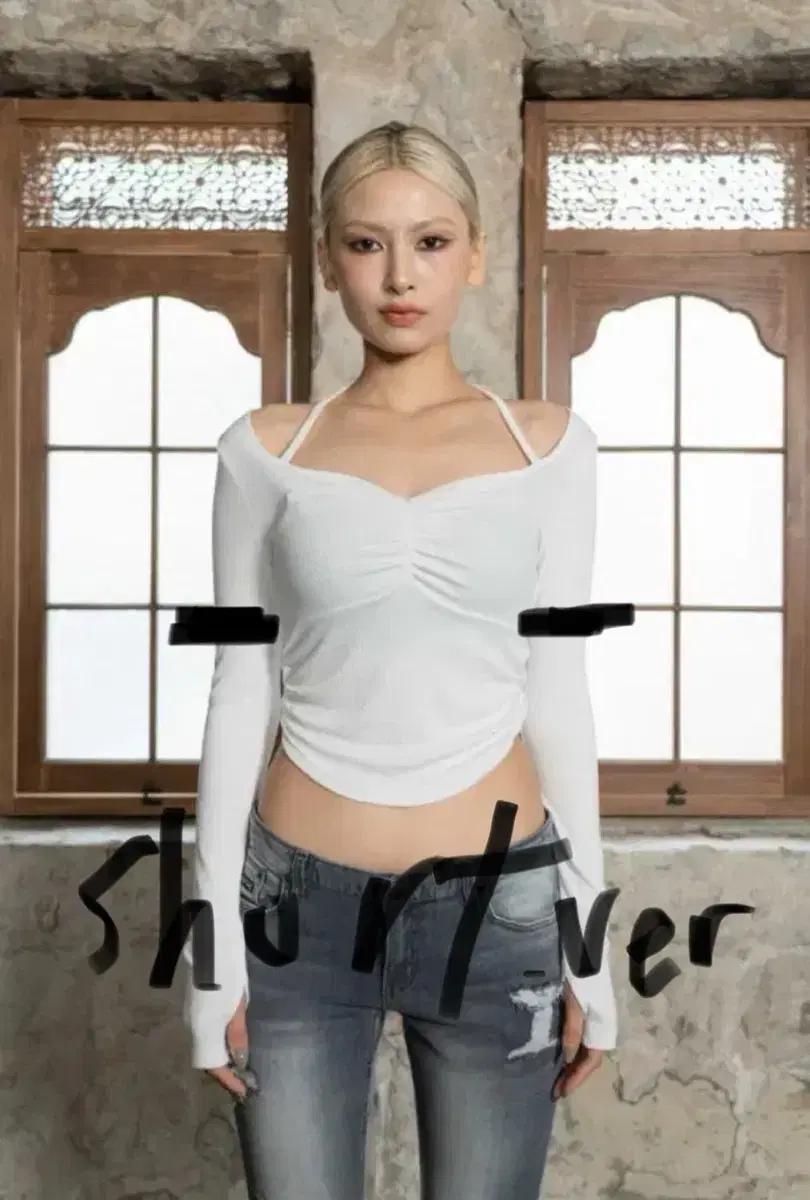 플리즈노팔로우 지젤 스트랩 셔링탑short ver 지젤탑 애즈온