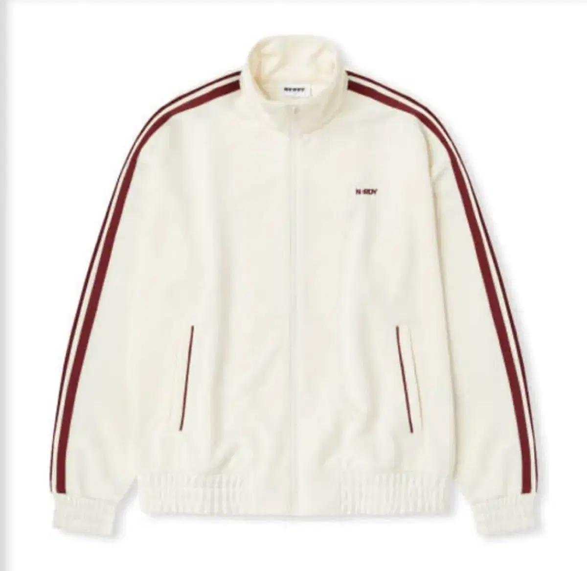 아육대 착용) 널디 자카드 테잎 트랙 탑 아이보리 버건디 xs