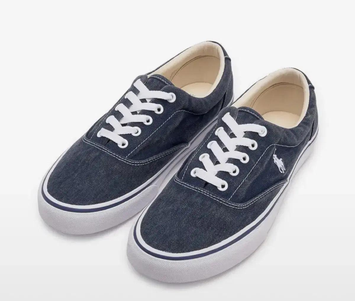 미시착새상품/정품)폴로 랄프로렌 김원중 키튼 워시 캔버스 스니커즈 네이비