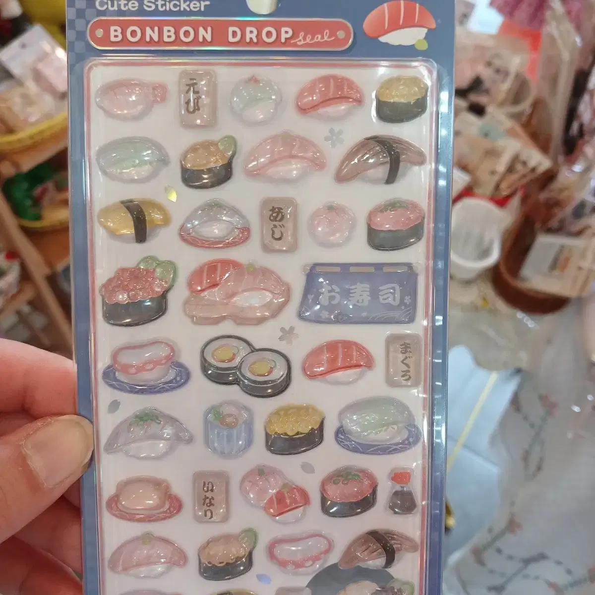 봉봉 드롭 입체스티커_ 스시