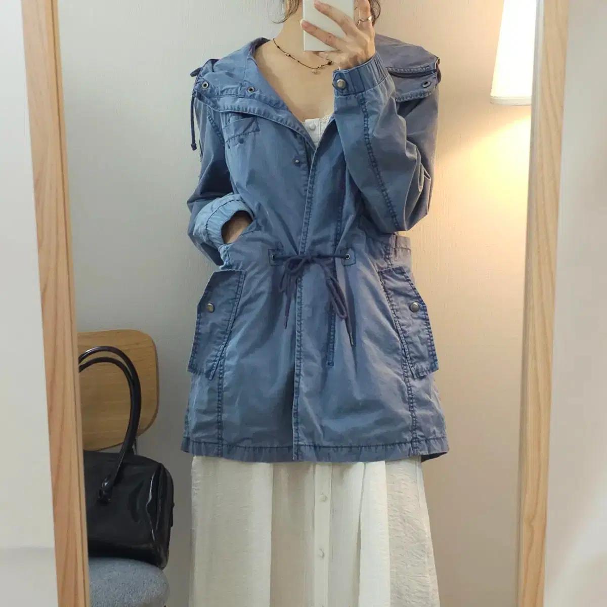 (S)써스데이아일랜드 빈티지 후드 야상 사파리 자켓 F16M3275